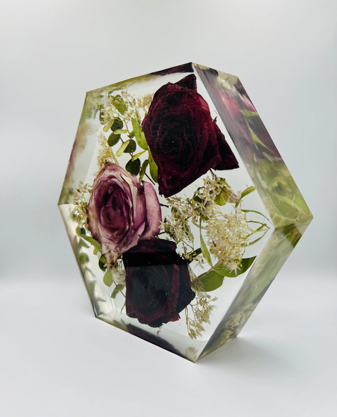 Közepes méretű hexagon emlékőrző (20.5x18x5cm) RENDELÉSRE