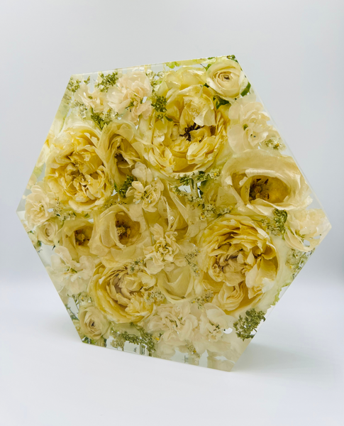 Közepes méretű hexagon emlékőrző (20.5x18x5cm) RENDELÉSRE