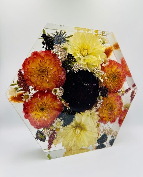 Nagy méretű hexagon emlékőrző (23x20x5cm) RENDELÉSRE