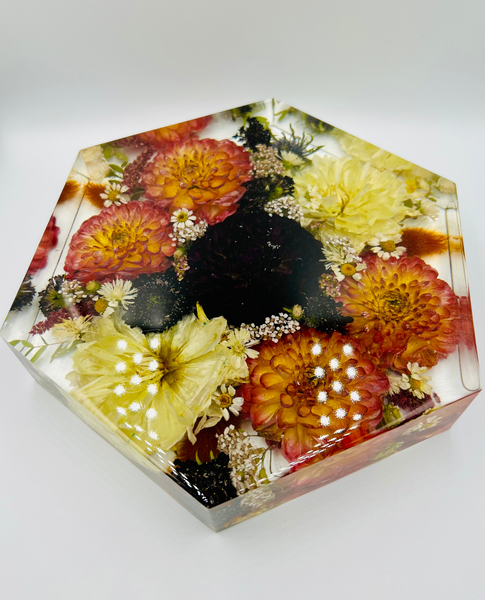 Nagy méretű hexagon emlékőrző (23x20x5cm) RENDELÉSRE