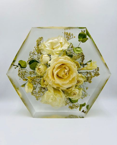 Közepes méretű hexagon emlékőrző (20.5x18x5cm) RENDELÉSRE