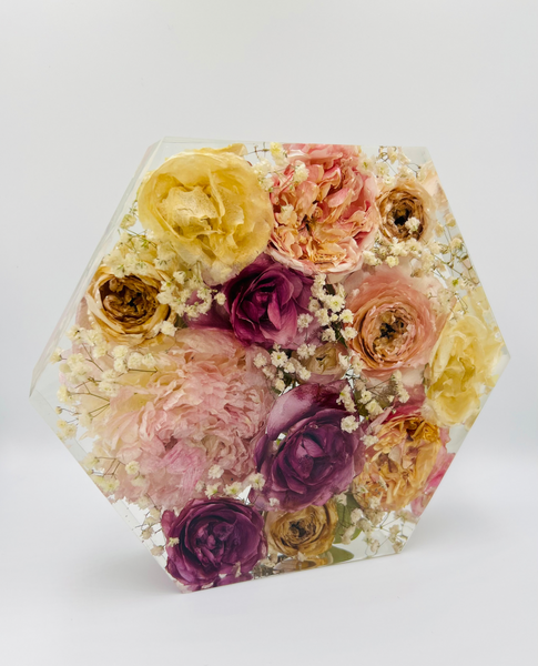 Közepes méretű hexagon emlékőrző (20.5x18x5cm) RENDELÉSRE