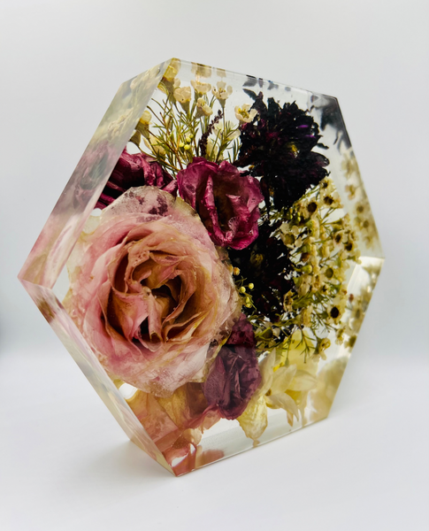 Közepes méretű hexagon emlékőrző (20.5x18x5cm) RENDELÉSRE