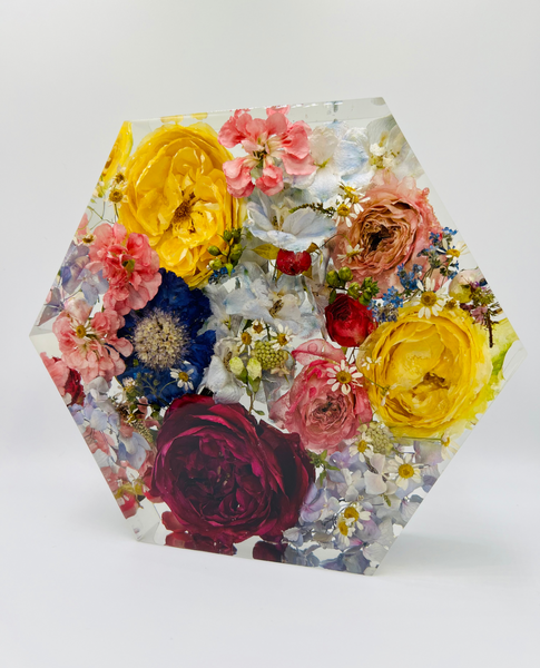 Közepes méretű hexagon emlékőrző (20.5x18x5cm) RENDELÉSRE