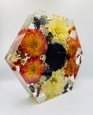 Nagy méretű hexagon emlékőrző (23x20x5cm) RENDELÉSRE