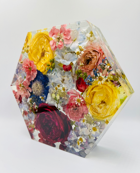Közepes méretű hexagon emlékőrző (20.5x18x5cm) RENDELÉSRE