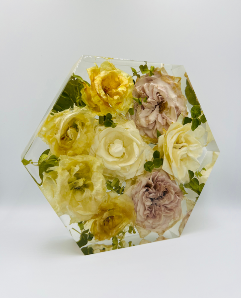 Közepes méretű hexagon emlékőrző (20.5x18x5cm) RENDELÉSRE