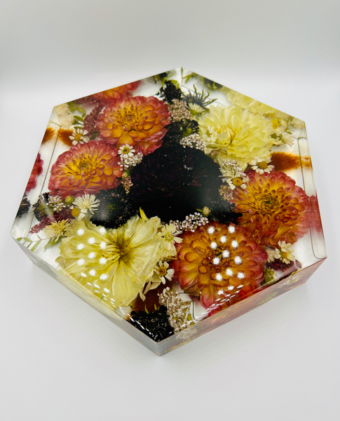 Nagy méretű hexagon emlékőrző (23x20x5cm) RENDELÉSRE