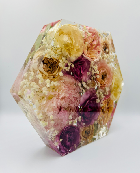 Közepes méretű hexagon emlékőrző (20.5x18x5cm) RENDELÉSRE