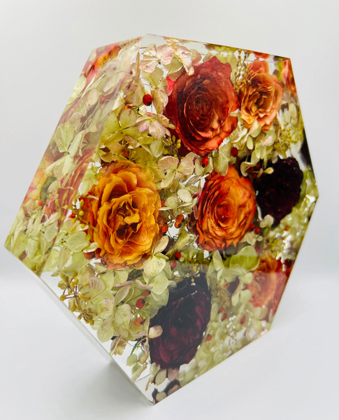 Nagy méretű hexagon emlékőrző (23x20x5cm) RENDELÉSRE