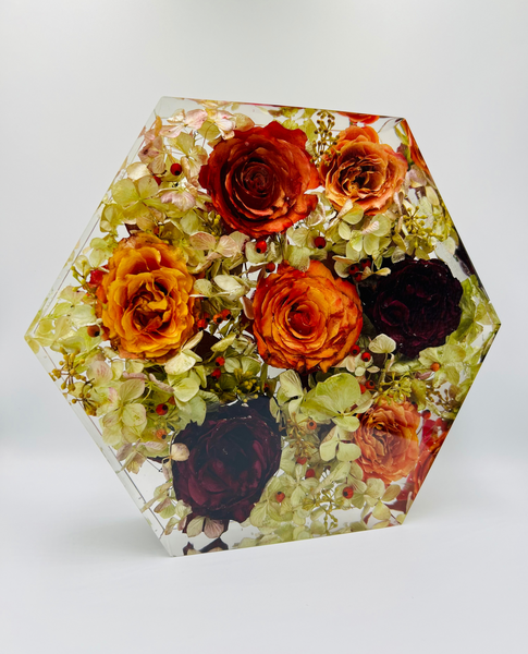 Nagy méretű hexagon emlékőrző (23x20x5cm) RENDELÉSRE