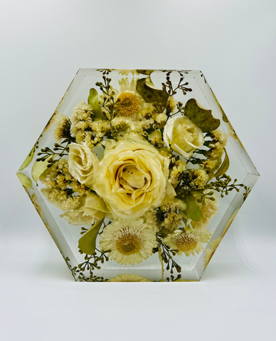 Közepes méretű hexagon emlékőrző (20.5x18x5cm) RENDELÉSRE