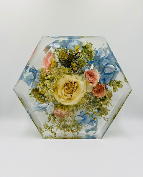 Közepes méretű hexagon emlékőrző (20.5x18x5cm) RENDELÉSRE
