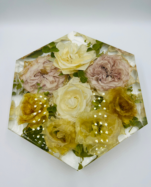 Közepes méretű hexagon emlékőrző (20.5x18x5cm) RENDELÉSRE