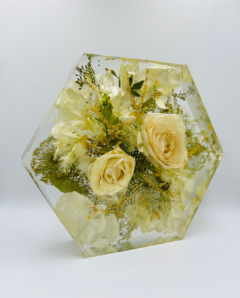 Közepes méretű hexagon emlékőrző (20.5x18x5cm) RENDELÉSRE
