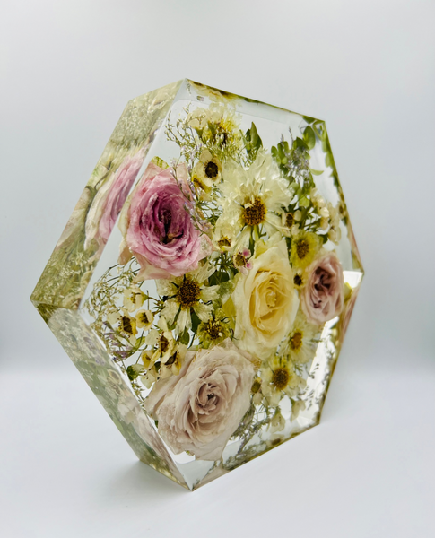 Közepes méretű hexagon emlékőrző (20.5x18x5cm) RENDELÉSRE