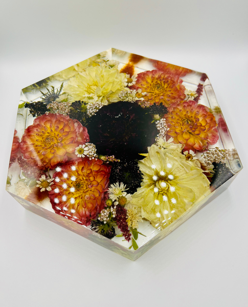 Nagy méretű hexagon emlékőrző (23x20x5cm) RENDELÉSRE