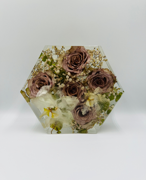 Kis méretű hexagon emlékőrző (16x14x5cm) RENDELÉSRE
