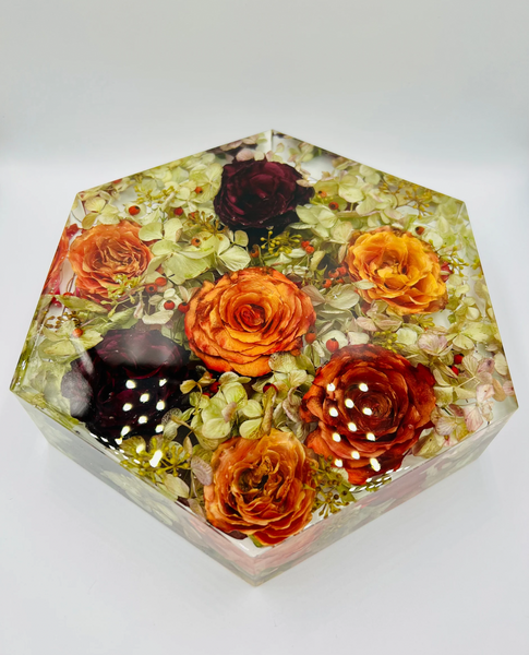 Nagy méretű hexagon emlékőrző (23x20x5cm) RENDELÉSRE