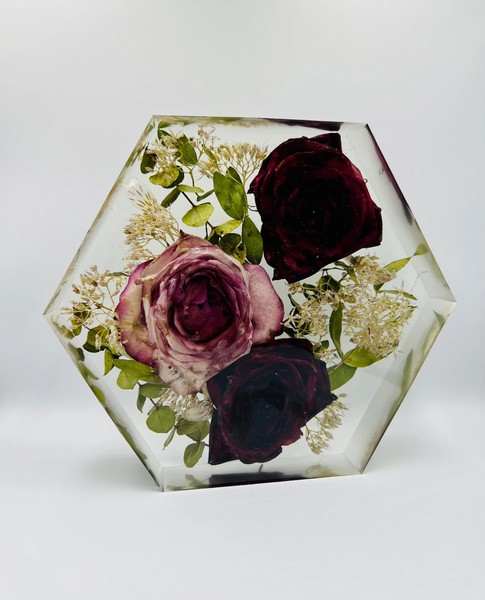 Közepes méretű hexagon emlékőrző (20.5x18x5cm) RENDELÉSRE