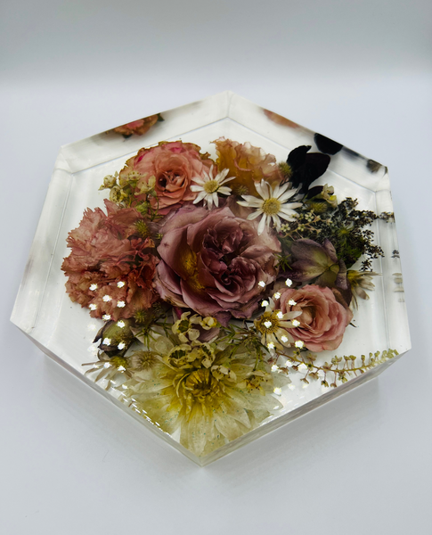 Közepes méretű hexagon emlékőrző (20.5x18x5cm) RENDELÉSRE