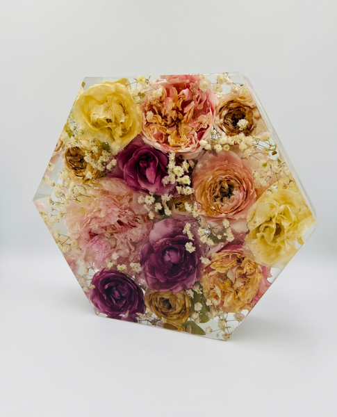 Közepes méretű hexagon emlékőrző (20.5x18x5cm) RENDELÉSRE