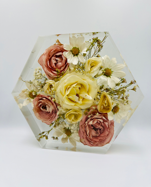 Közepes méretű hexagon emlékőrző (20.5x18x5cm) RENDELÉSRE