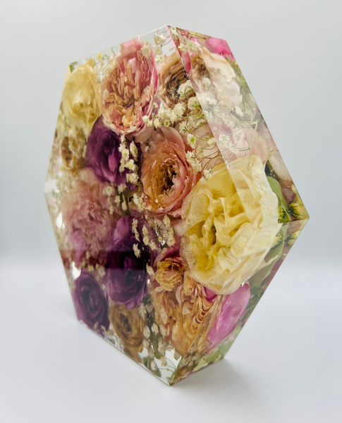 Közepes méretű hexagon emlékőrző (20.5x18x5cm) RENDELÉSRE