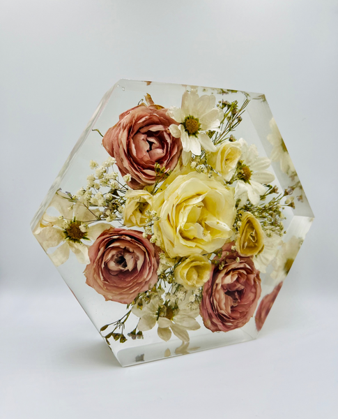 Közepes méretű hexagon emlékőrző (20.5x18x5cm) RENDELÉSRE