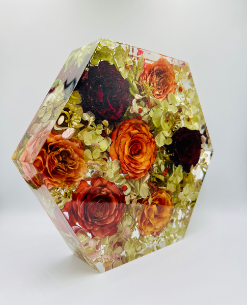 Nagy méretű hexagon emlékőrző (23x20x5cm) RENDELÉSRE