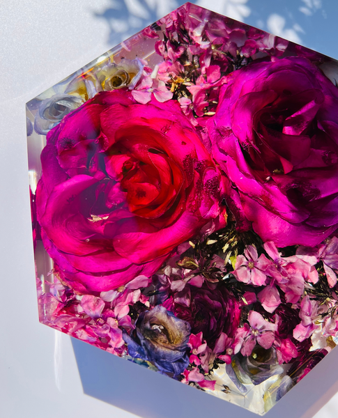 Közepes méretű hexagon emlékőrző (20.5x18x5cm) RENDELÉSRE
