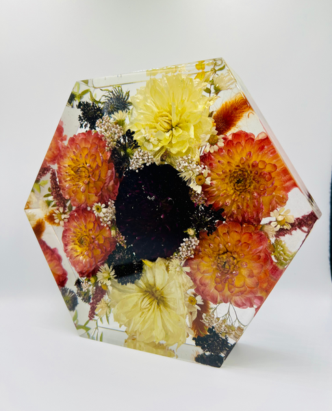 Nagy méretű hexagon emlékőrző (23x20x5cm) RENDELÉSRE