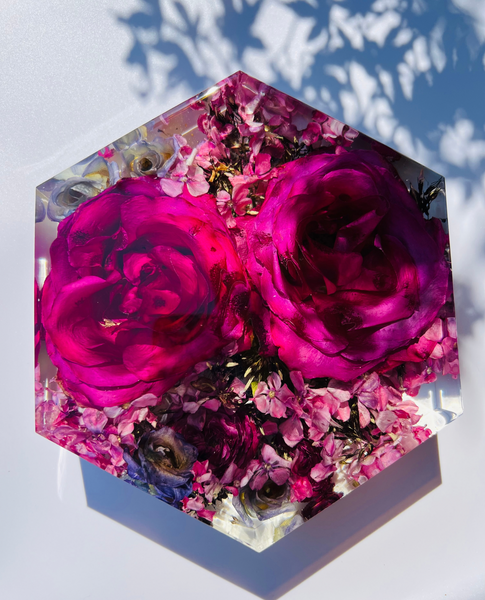 Közepes méretű hexagon emlékőrző (20.5x18x5cm) RENDELÉSRE