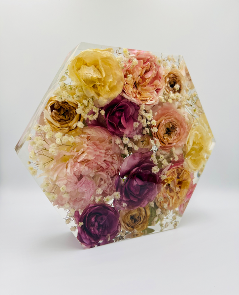 Közepes méretű hexagon emlékőrző (20.5x18x5cm) RENDELÉSRE