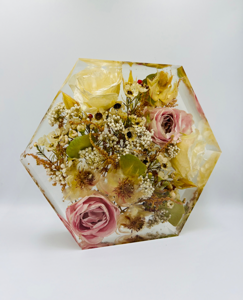 Közepes méretű hexagon emlékőrző (20.5x18x5cm) RENDELÉSRE