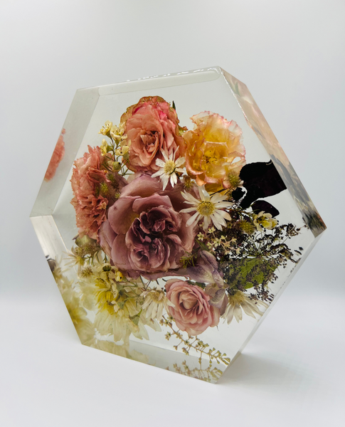 Közepes méretű hexagon emlékőrző (20.5x18x5cm) RENDELÉSRE