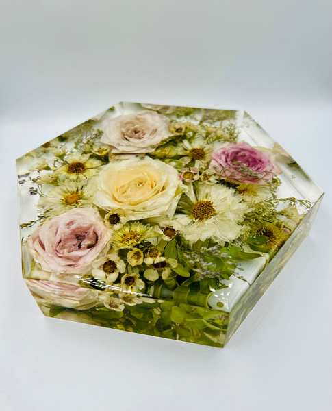 Közepes méretű hexagon emlékőrző (20.5x18x5cm) RENDELÉSRE