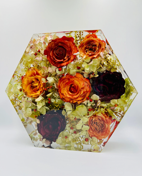 Nagy méretű hexagon emlékőrző (23x20x5cm) RENDELÉSRE