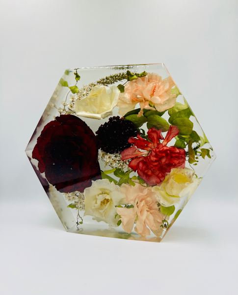 Közepes méretű hexagon emlékőrző (20.5x18x5cm) RENDELÉSRE