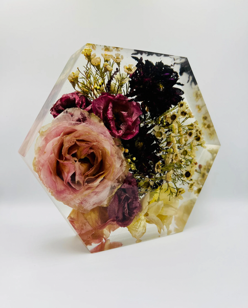 Közepes méretű hexagon emlékőrző (20.5x18x5cm) RENDELÉSRE