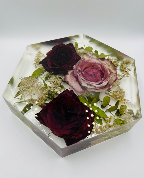 Közepes méretű hexagon emlékőrző (20.5x18x5cm) RENDELÉSRE