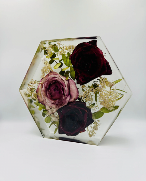 Közepes méretű hexagon emlékőrző (20.5x18x5cm) RENDELÉSRE