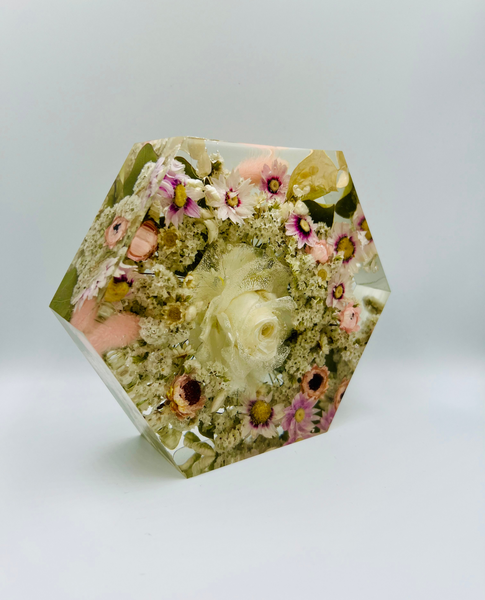 Kis méretű hexagon emlékőrző (16x14x5cm) RENDELÉSRE