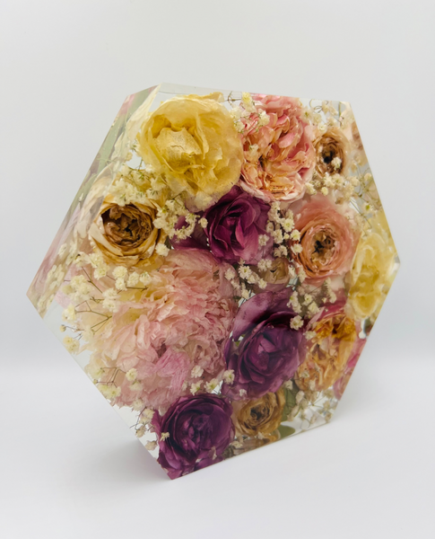 Közepes méretű hexagon emlékőrző (20.5x18x5cm) RENDELÉSRE