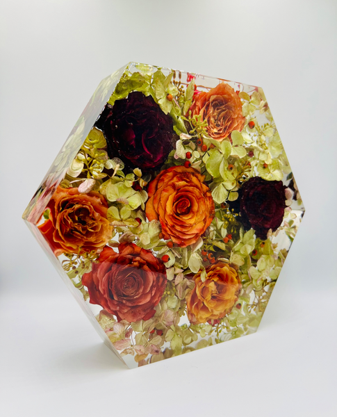 Nagy méretű hexagon emlékőrző (23x20x5cm) RENDELÉSRE