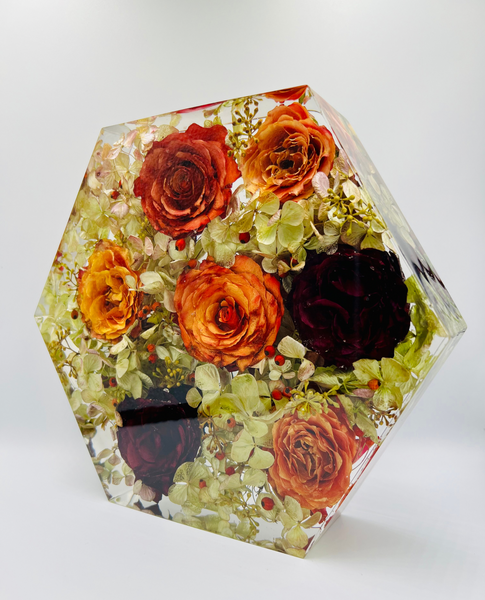 Nagy méretű hexagon emlékőrző (23x20x5cm) RENDELÉSRE