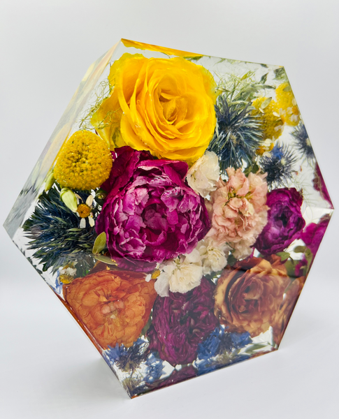 Közepes méretű hexagon emlékőrző (20.5x18x5cm) RENDELÉSRE