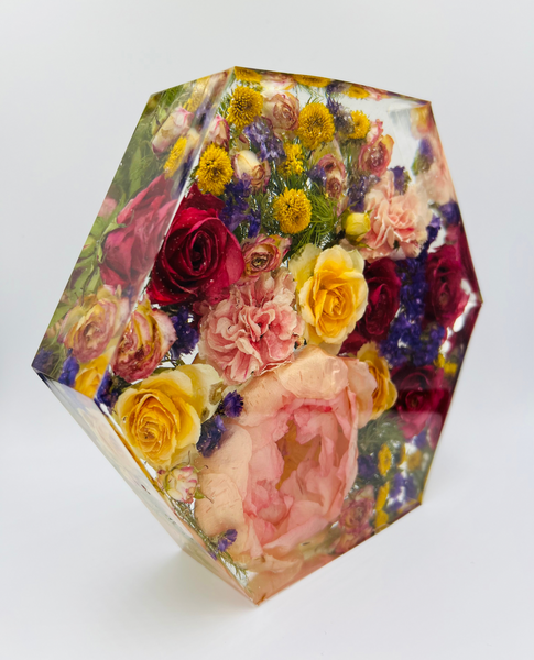 Közepes méretű hexagon emlékőrző (20.5x18x5cm) RENDELÉSRE
