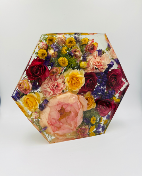 Közepes méretű hexagon emlékőrző (20.5x18x5cm) RENDELÉSRE