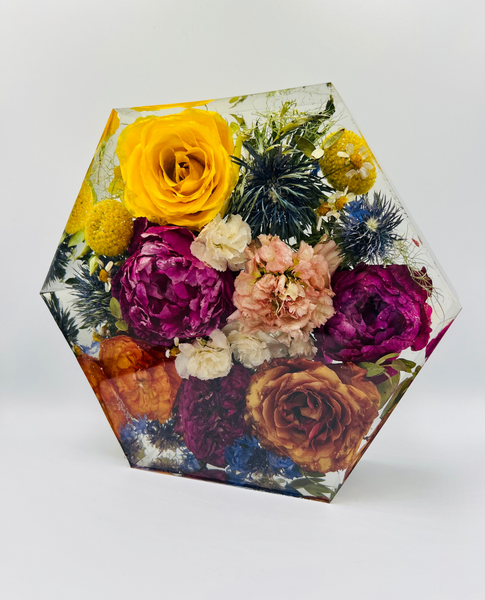 Közepes méretű hexagon emlékőrző (20.5x18x5cm) RENDELÉSRE